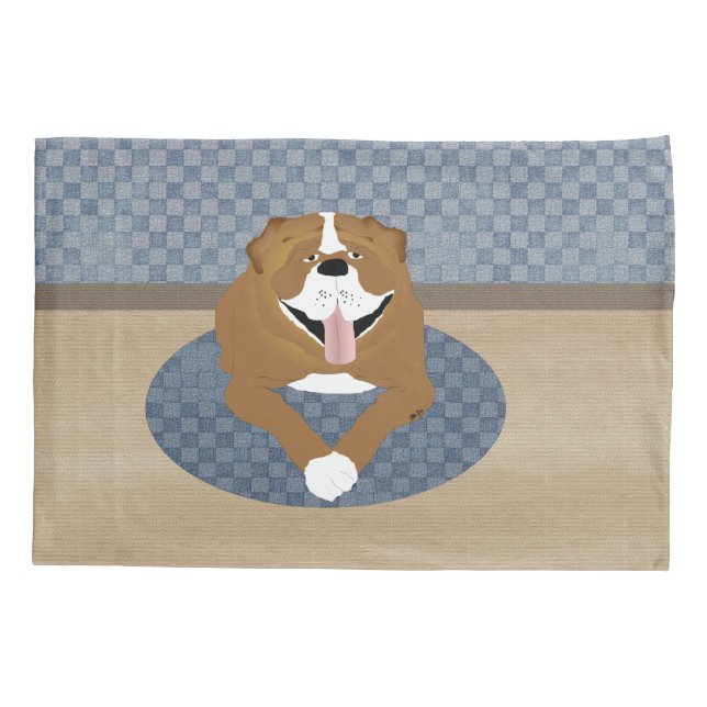 Housse D'oreillers Coque Coussin de Bulldog anglais (Dos)