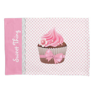 Housse D'oreillers Coque Coussin de Cupcake rose