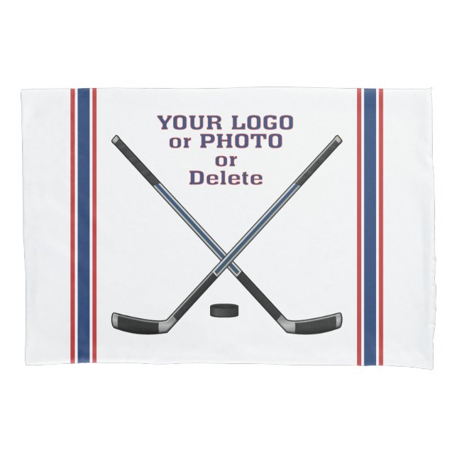 Housse D'oreillers Coque Coussin de hockey, Personnalisé & Votre LOGO (devant)