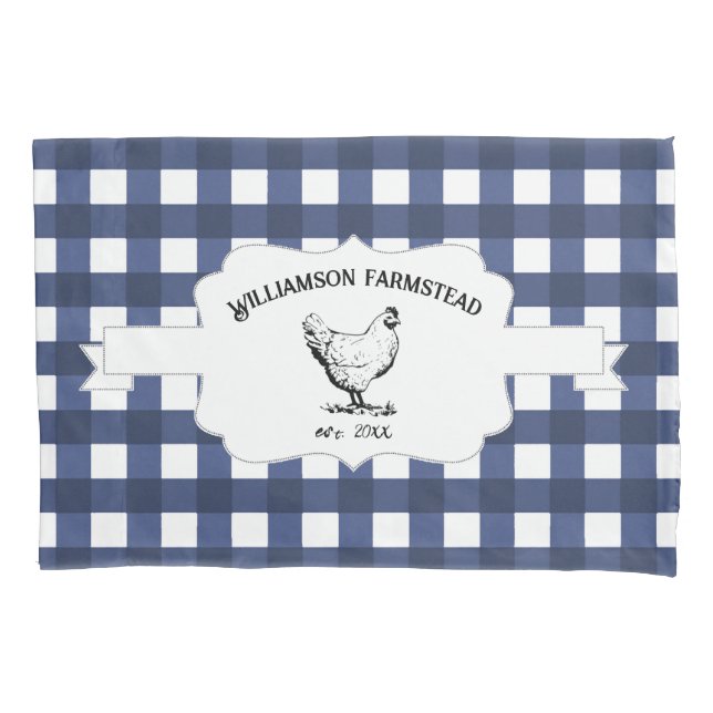 Housse D'oreillers Coque Coussin de poulet de la ferme Plaid Buffalo  (devant)