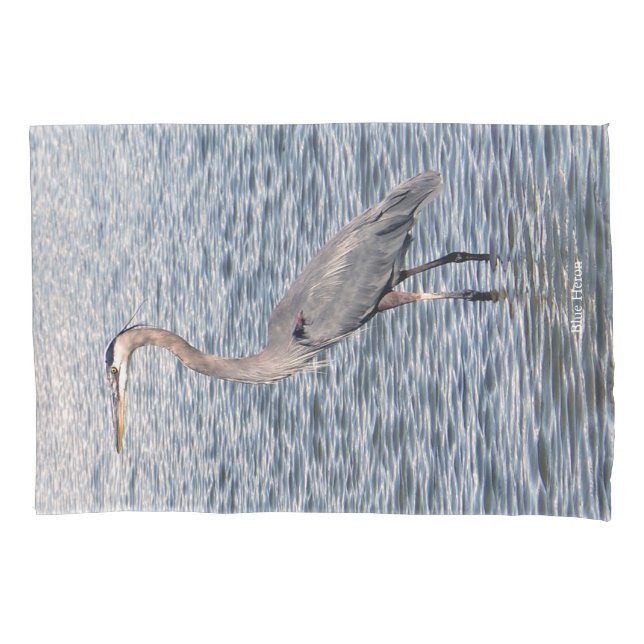 Housse D'oreillers Coque coussin d'eau Blue Heron (devant)