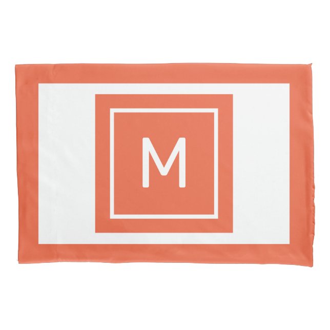 Housse D'oreillers Coque Coussin Monogramme et nom personnalisé (devant)