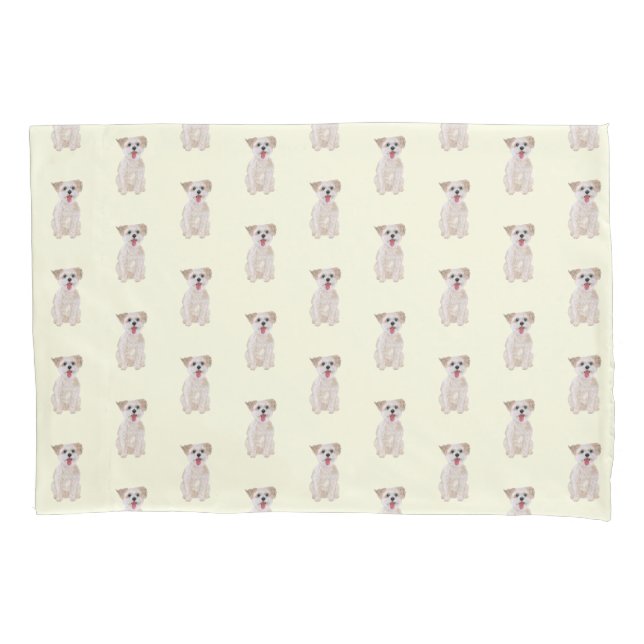 Housse D'oreillers Coque Coussin Morkie Dog (devant)