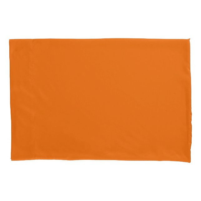 Housse D'oreillers Coque Coussin orange simple taille standard (devant)