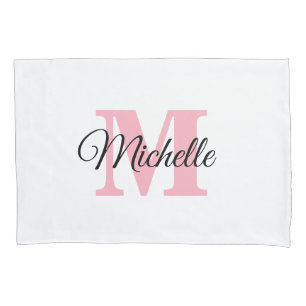 Housse D'oreillers Coque Coussin personnalisé Monogramme