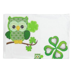Housse D'oreillers Coque coussin Saint Patrick's Day Owl