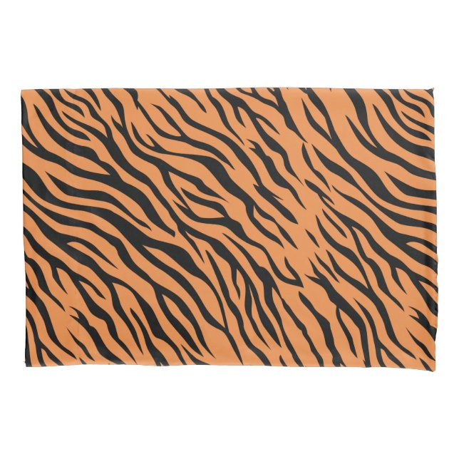 Housse D'oreillers Coque Coussin Tiger simple taille standard (devant)