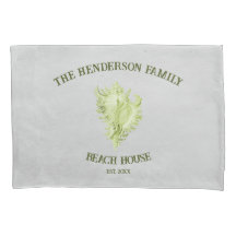Coque de Coussin Green Conch Shell