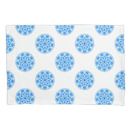 Housse D'oreillers Coque Motif Coussin Blue Snowflake