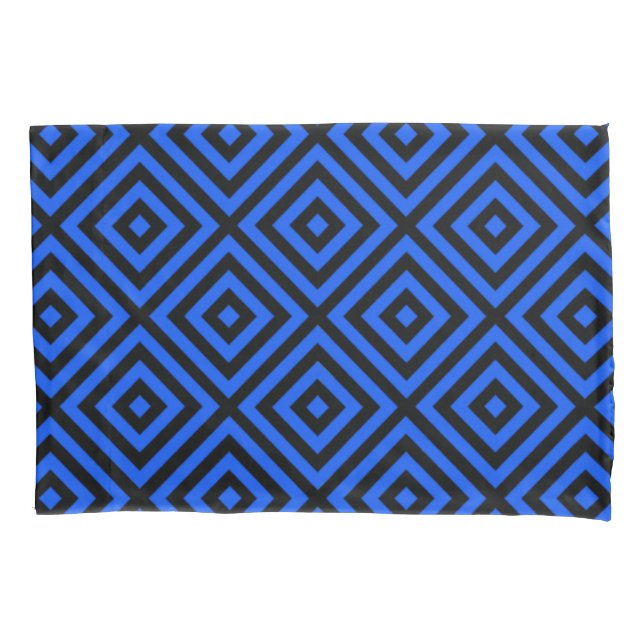 Housse D'oreillers Coque Motif Coussin de diamant bleu Clobalt (devant-gauche)