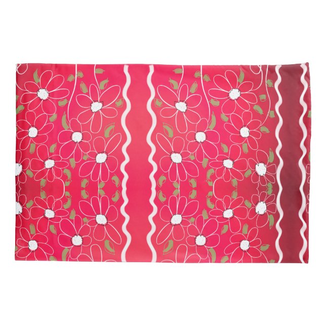 Housse D'oreillers Coques coussins Avec Fuschia Rose (Dos)