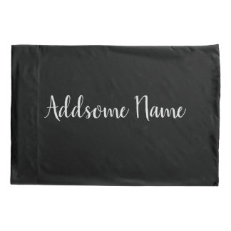 Housse D'oreillers Couleur Solide Noir Noir Moderne