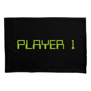 Housse D'oreillers Couples de Gamer.  Joueur 2 du joueur 1