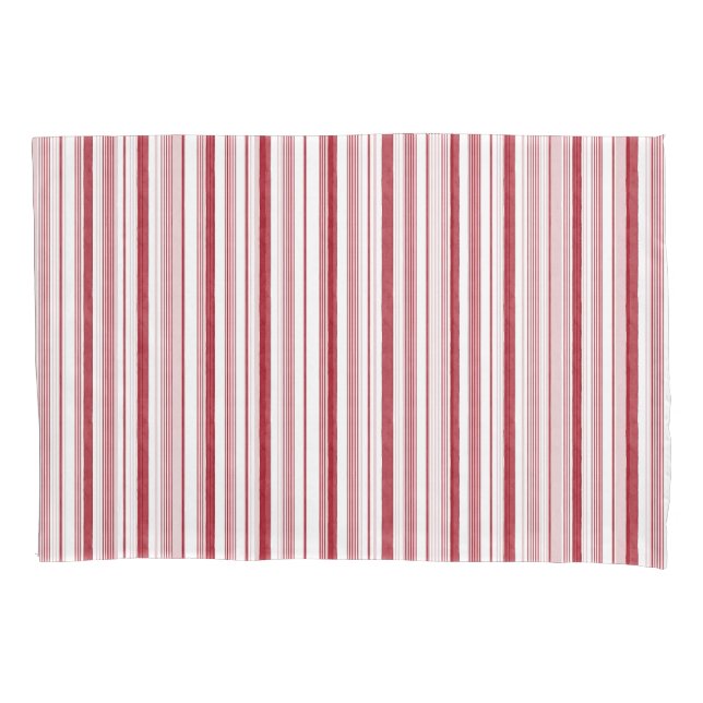 Housse D'oreillers Coussin de Coque en bric rouge et blanc (devant)