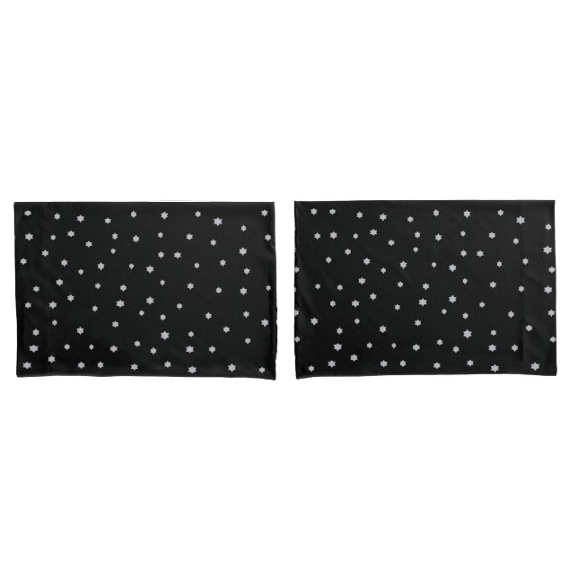 Housse D'oreillers Coussin de design Black Starry Sky Coques (devant-Set)