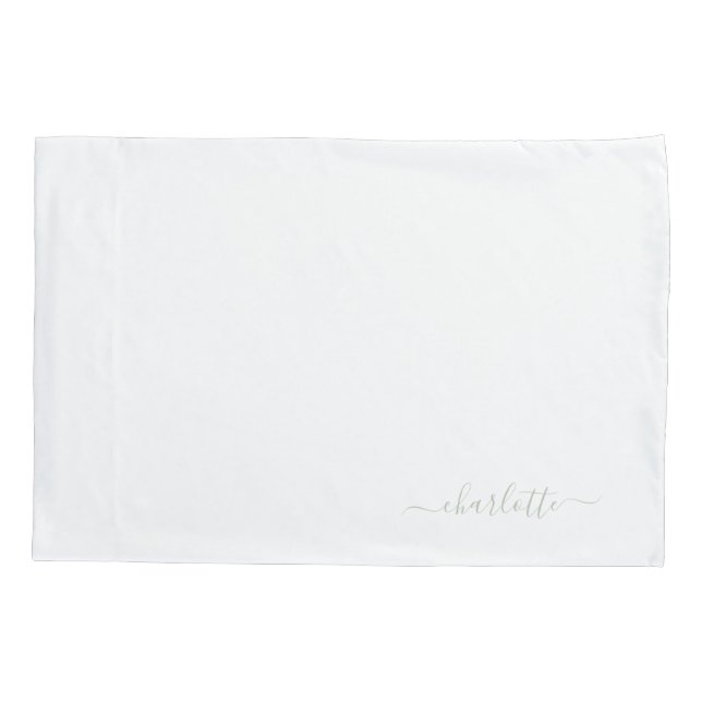 Housse D'oreillers Coussin de lit vert personnalisé (Dos)