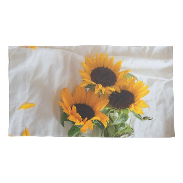 Housse D'oreillers Coussin de rayonnement d'or (Dos-gauche)