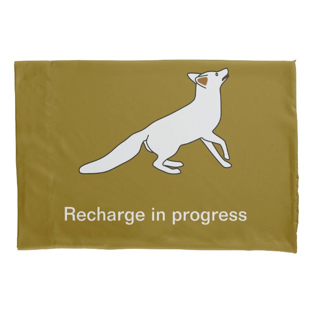 Housse D'oreillers Coussin Energetic Fox - 'Recharger en cours (devant)
