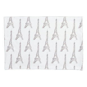 Housse D'oreillers Coussin français de griffonnage d'aquarelle de