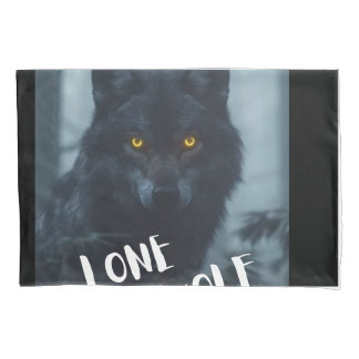 Housse D'oreillers couverture coussin (conception de loup solitaire)