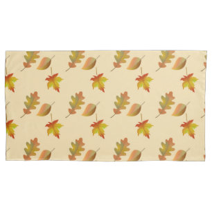 Housse D'oreillers Cozy autumn maple leaves oak leaves