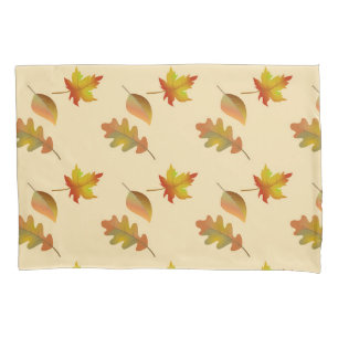 Housse D'oreillers Cozy autumn maple leaves oak leaves