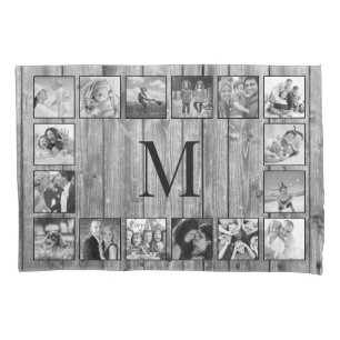 Housse D'oreillers Create Your Custom Photo Collage Rustic Farmhouse