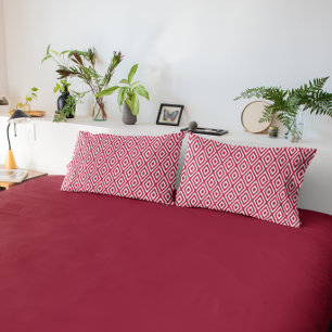 Housse D'oreillers Crimson Red Geometric Pattern