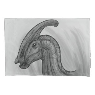 Housse D'oreillers Croquis Parasaurolophus
