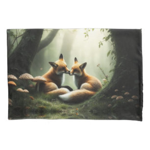 Housse D'oreillers Cuddle Fox dans la forêt de Misty