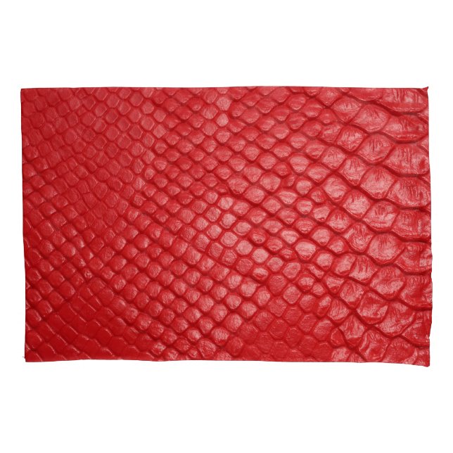 Housse D'oreillers Cuir rouge : vitrine produit (devant)