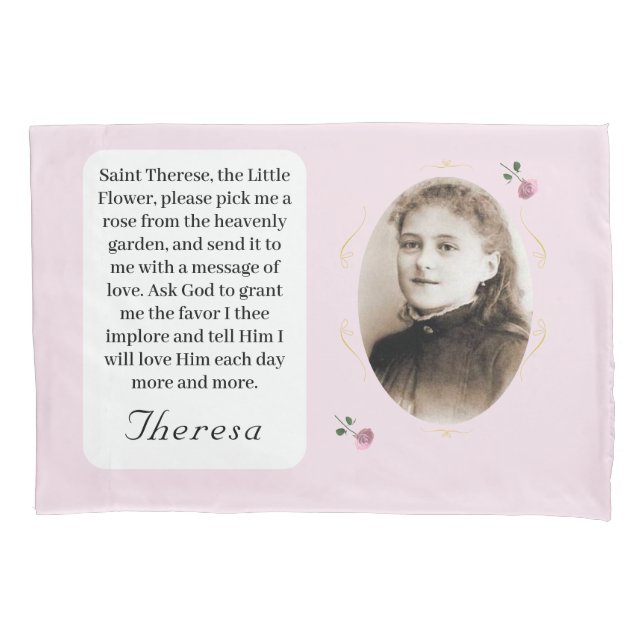 Housse D'oreillers Customizable Patron Saint (St. Therese) (devant)