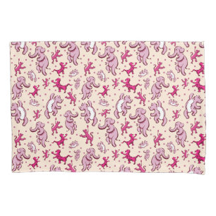 Housse D'oreillers Cute Animaux Danse Rose Nom du Motif