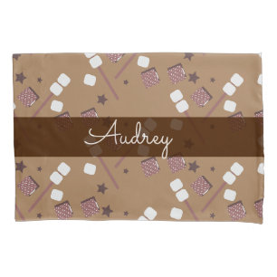 Housse D'oreillers Cute Camping Smores Motif 