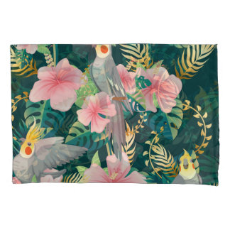 Housse D'oreillers Cute Cockatiel Parrot Motif Vintage