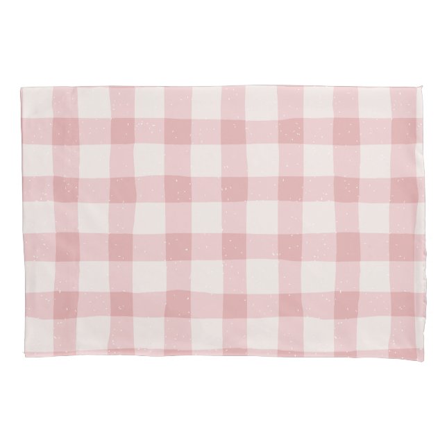 Housse D'oreillers Cute damier À damiers Motif Tons rose (devant)