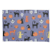 Cute Halloween Chat Éffrayant pourpre
