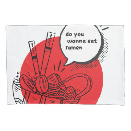 Housse D'oreillers Cute Kawaii Ramen - Funny Japanese Food