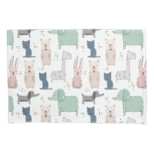 Housse D'oreillers Cute Pastel Baby Motif animal