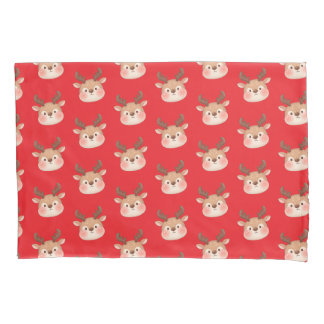 Housse D'oreillers Cute Pastel Reindeer Head