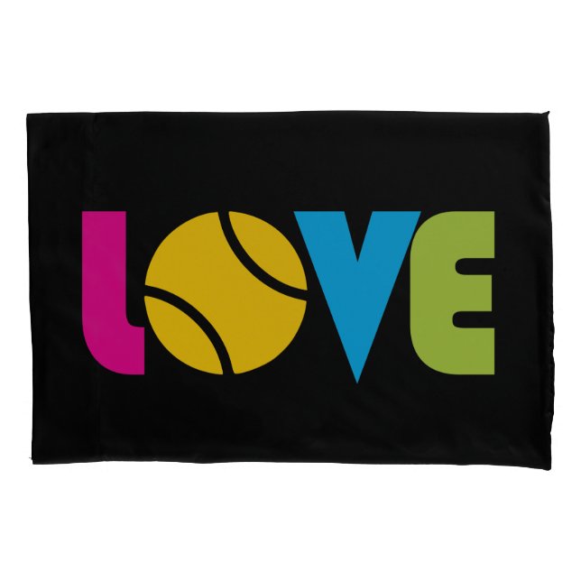 Housse D'oreillers Cute Tennis LOVE - (devant)