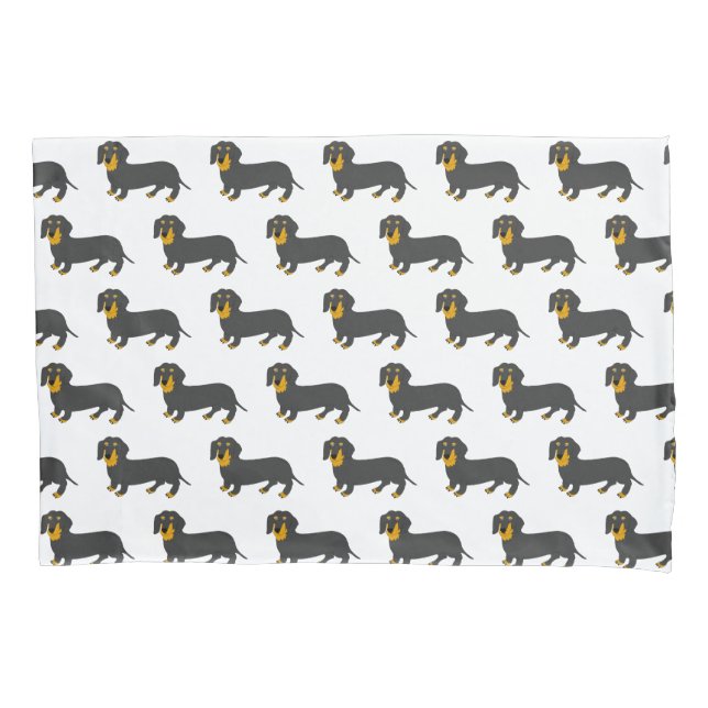 Housse D'oreillers Dachshund Design (devant-gauche)