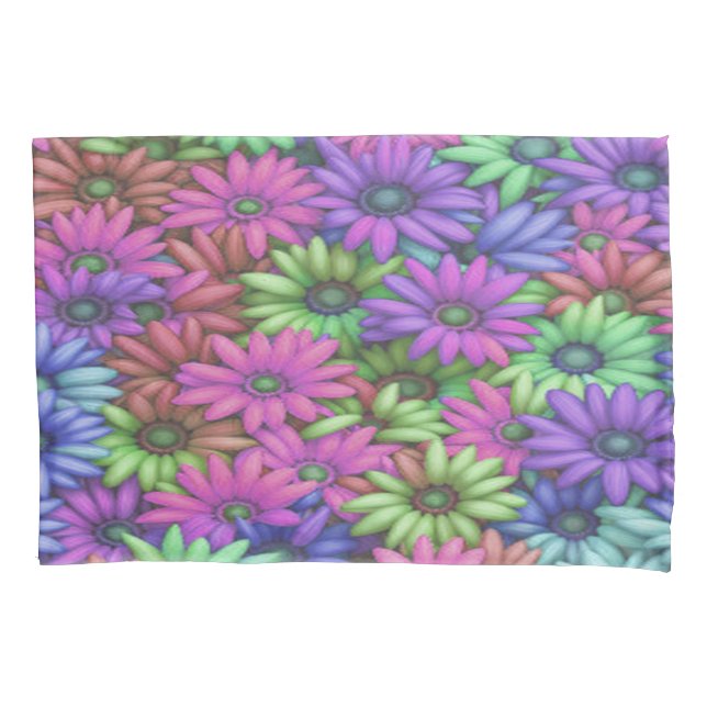 Housse D'oreillers Daisy Happy #4114 - Pillowcase (devant-gauche)
