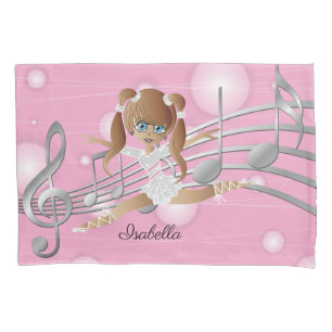 Housse D'oreillers Dancing Ballerina Girl - Brunette