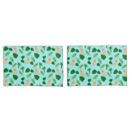 Housse D'oreillers Dans l'océan Blue Tropical Pups Pillowcase