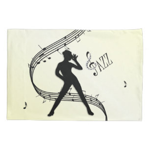 Housse D'oreillers Danse Jazz Musique Jaune