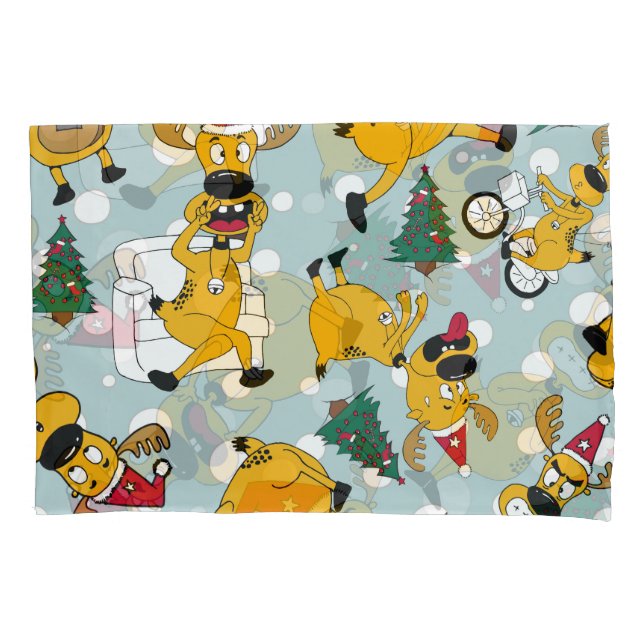 Housse D'oreillers Deer Festive : Design Motif de Noël (devant)
