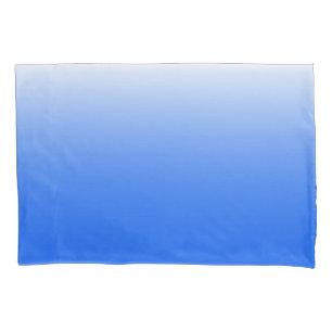 Housse D'oreillers dégradé à deux tons ombre électrique bleu