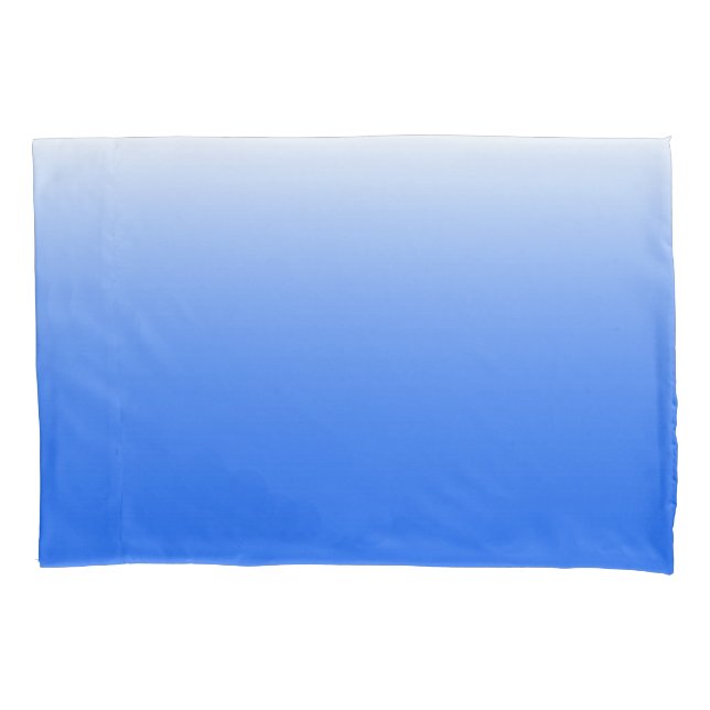 Housse D'oreillers dégradé à deux tons ombre électrique bleu (devant)