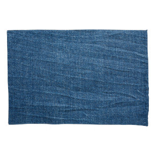 Housse D'oreillers Dénim bleu Texture : Jeans classiques.